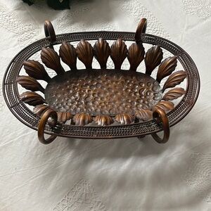 Elegant Brown Metal Basket